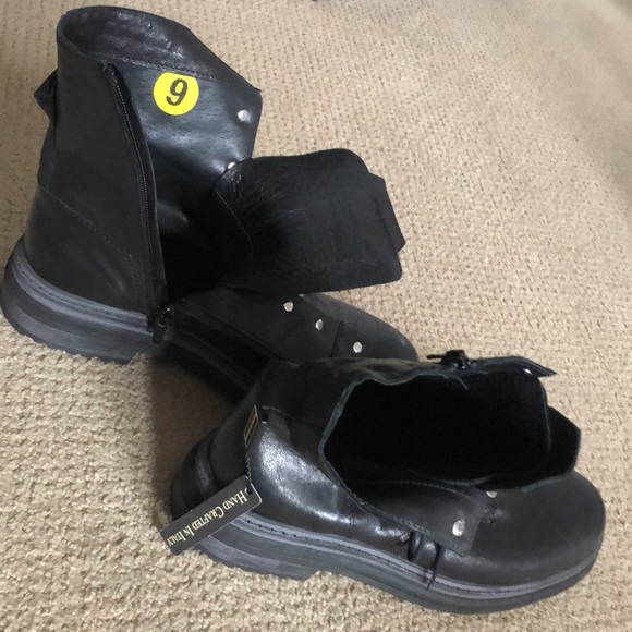 EMANUELE CRASTO (41) studded biker style boots made in Italy - Picture 6 of 12